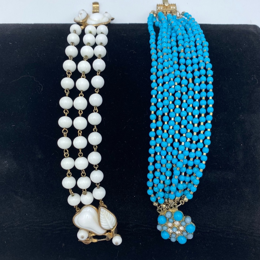 Vintage bead bracelets, set of 2